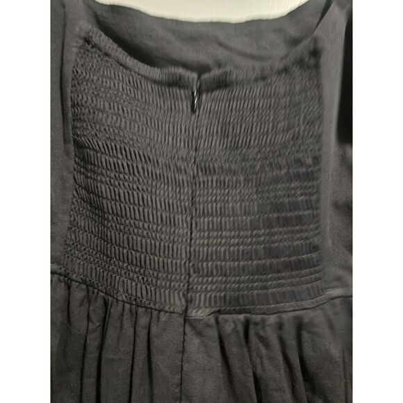 LA LIGNE Lulu Eyelet Midi Puff Sleeve Dress Size S Black NWT MSRP $450 - Picture 5 of 16